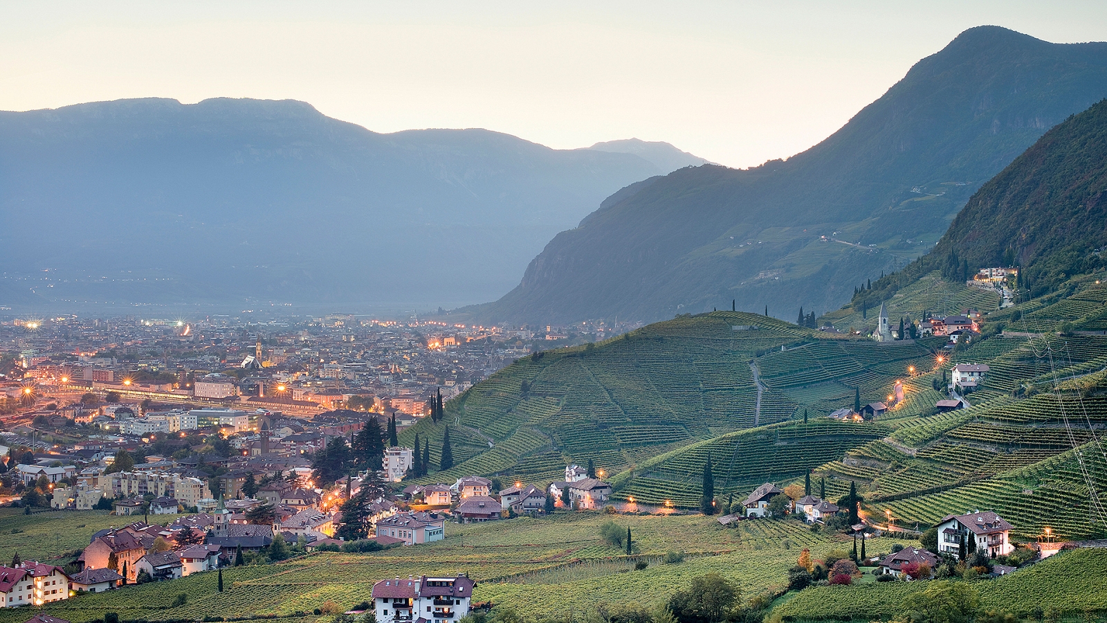 view of bolzano from above